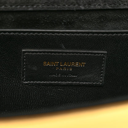 Saint Laurent Metallic Calfskin Classic Monogram Cassandre Clutch Gold 6 of 9