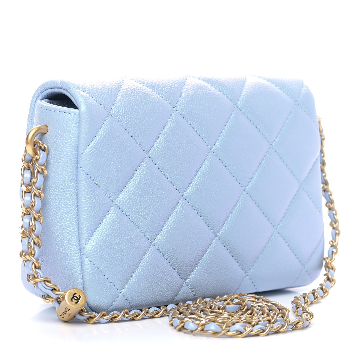 Chanel Iridescent Caviar Quilted Mini My Perfect Flap Light Blue 2 of 8