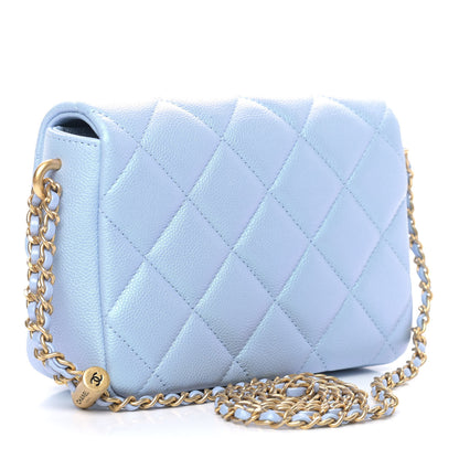 Chanel Iridescent Caviar Quilted Mini My Perfect Flap Light Blue 2 of 8