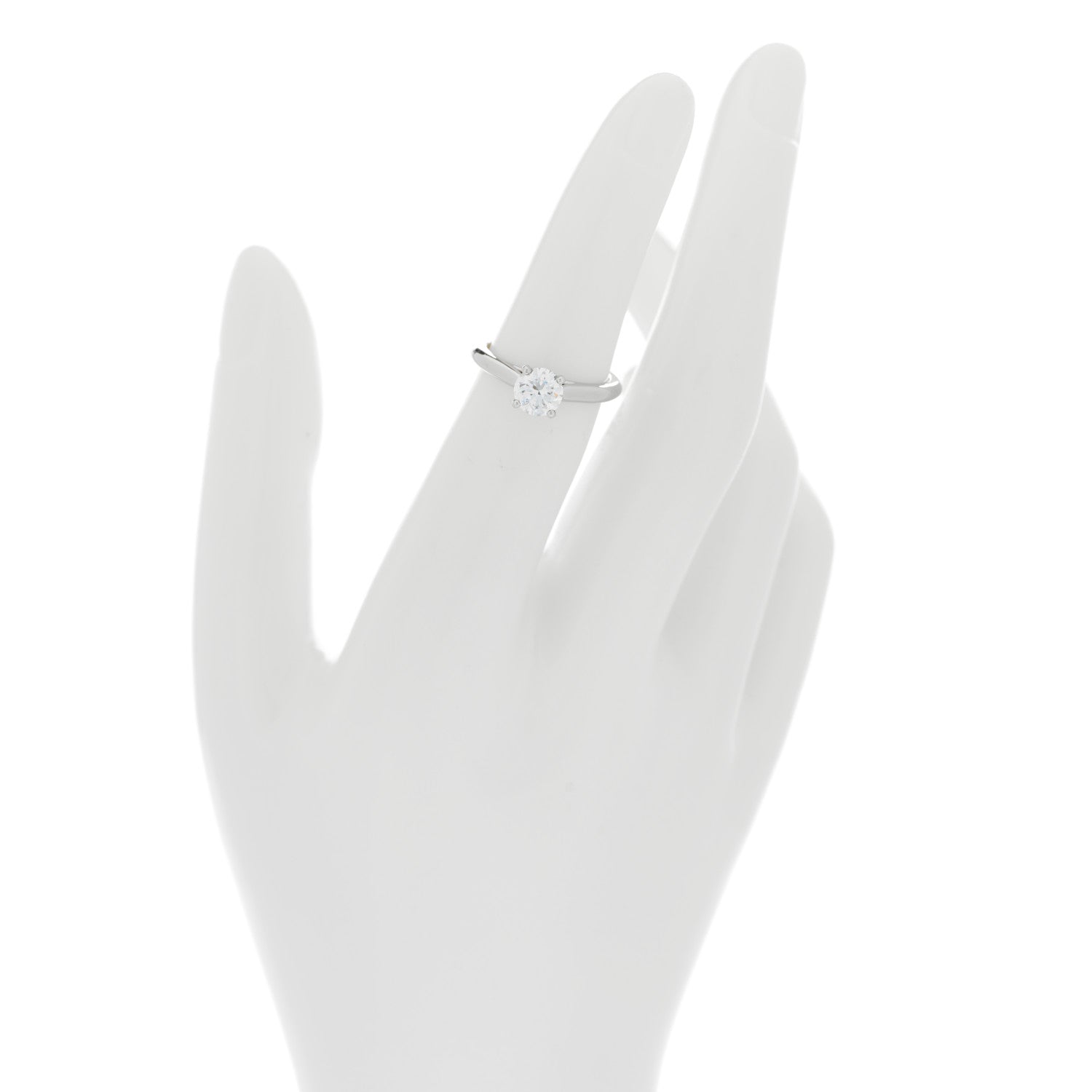 Cartier Platinum Diamond .80ct Solitaire 1895 Engagement Ring 49 4.75 2 of 7