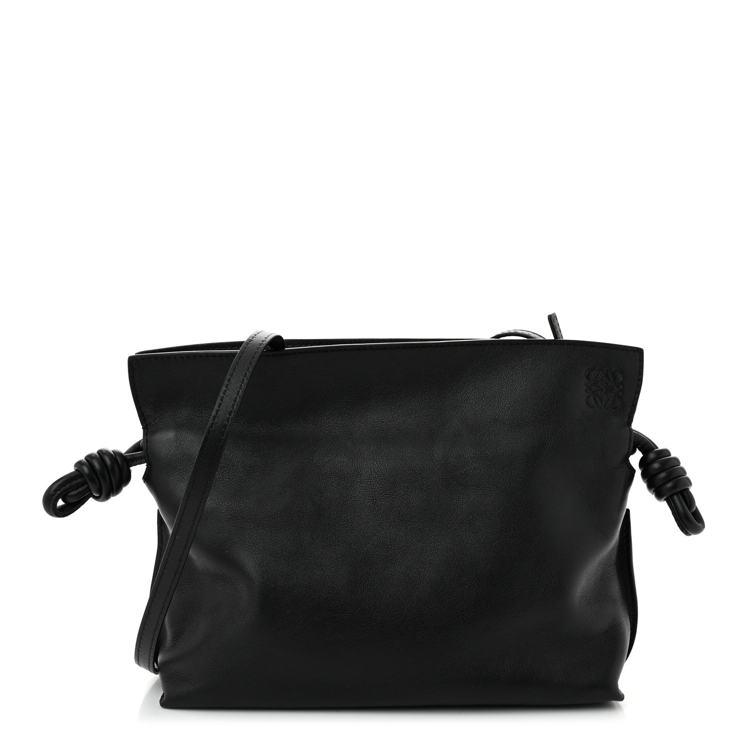 Loewe Calfskin Mini Flamenco Knot Clutch Black 1 of 10