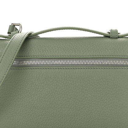 Loro Piana Grained Calfskin L19 Extra Pocket Pouch Sage Brush Leaves 7 of 9