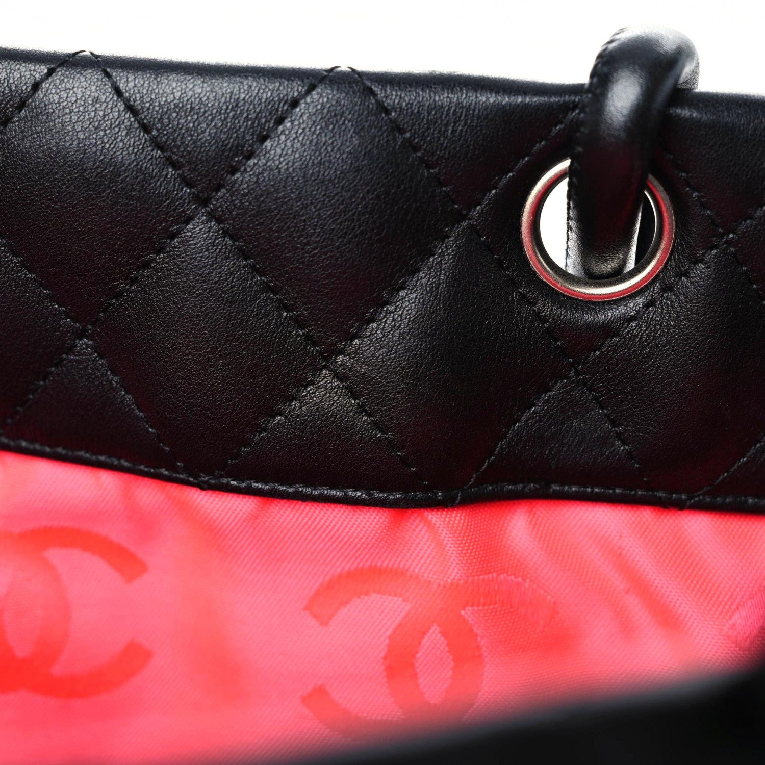 Chanel Calfskin Quilted Large Cambon Tote Black White 11 of 21