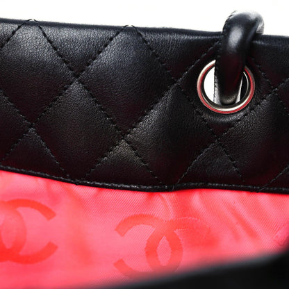Chanel Calfskin Quilted Large Cambon Tote Black White 11 of 21