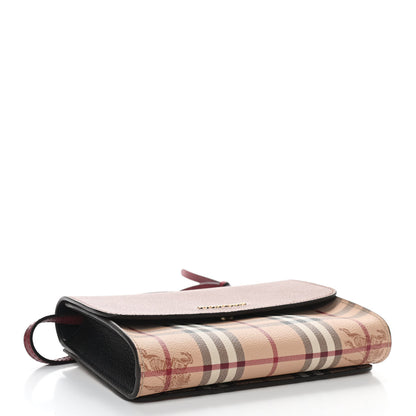 Burberry Derby Calfskin Haymarket Check Small Loxley Crossbody Bright Toffee Multicolor 3 of 9
