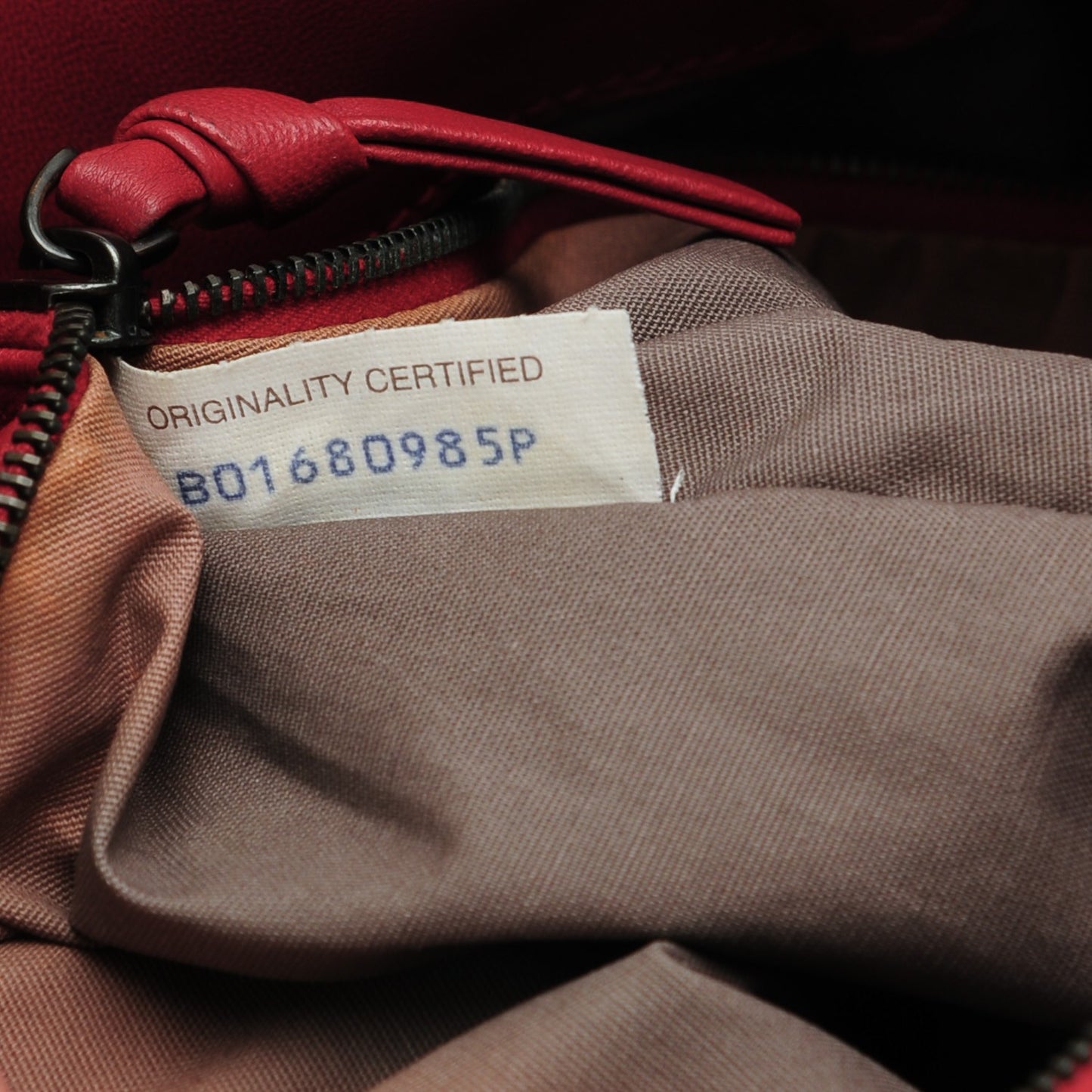 Nappa Intrecciato Aquilone Fortune Cookie Hobo Red