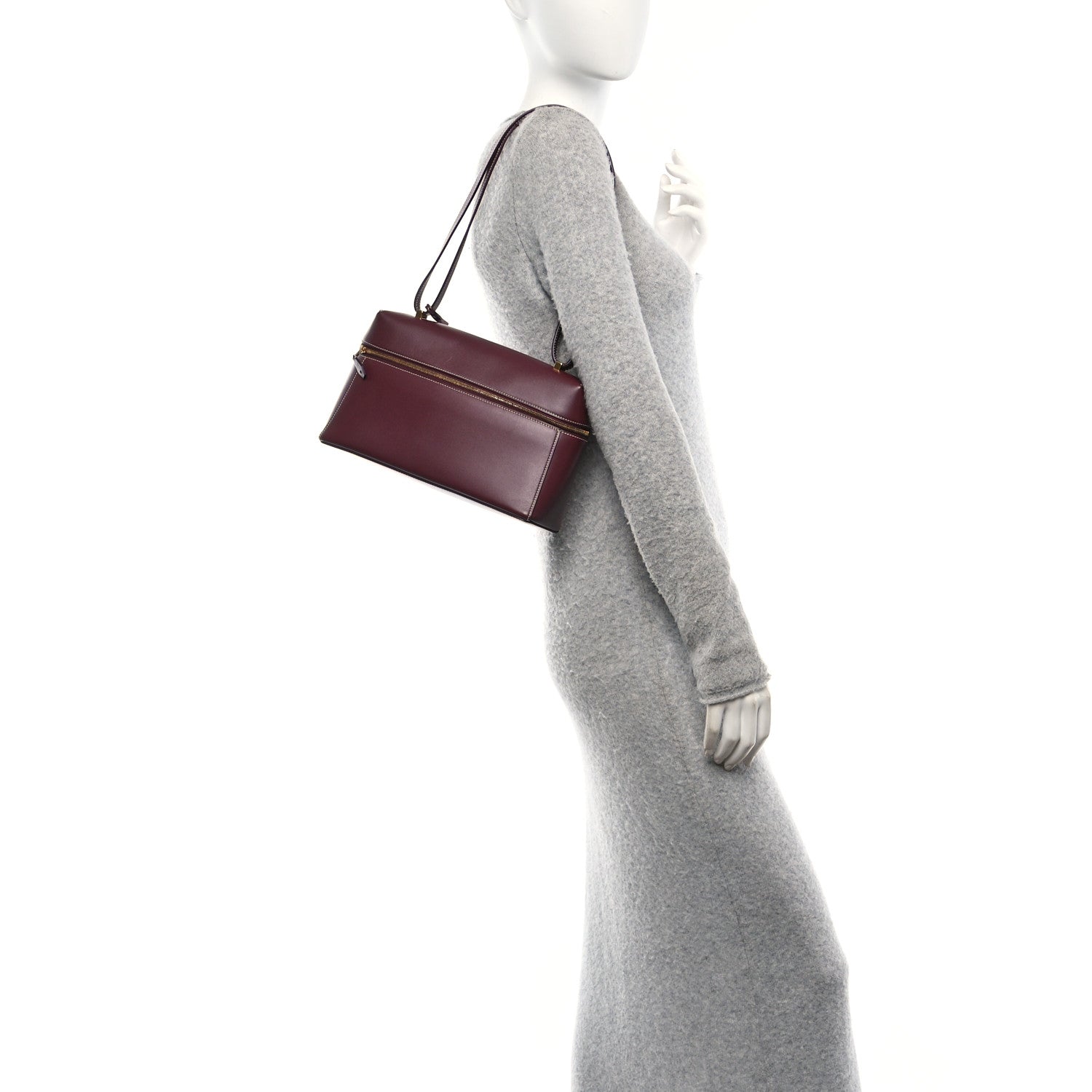 Loro Piana Saddle Calfskin Extra Bag L27 Azuki Beans 1709652