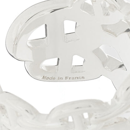 Hermes Sterling Silver GM Chaine d'ncre Enchainee Band Ring 51 5.75 4 of 6