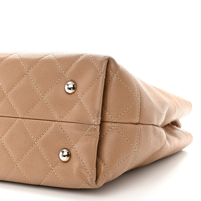 Chanel Caviar Medium Soft CC Top Handle Tote Dark Beige 12 of 18