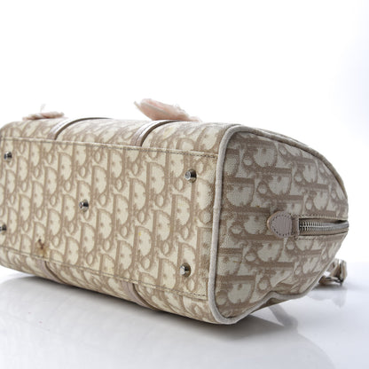 Christian Dior Cotton Monogram Trotter Romantique Boston Bag Rose 9 of 10