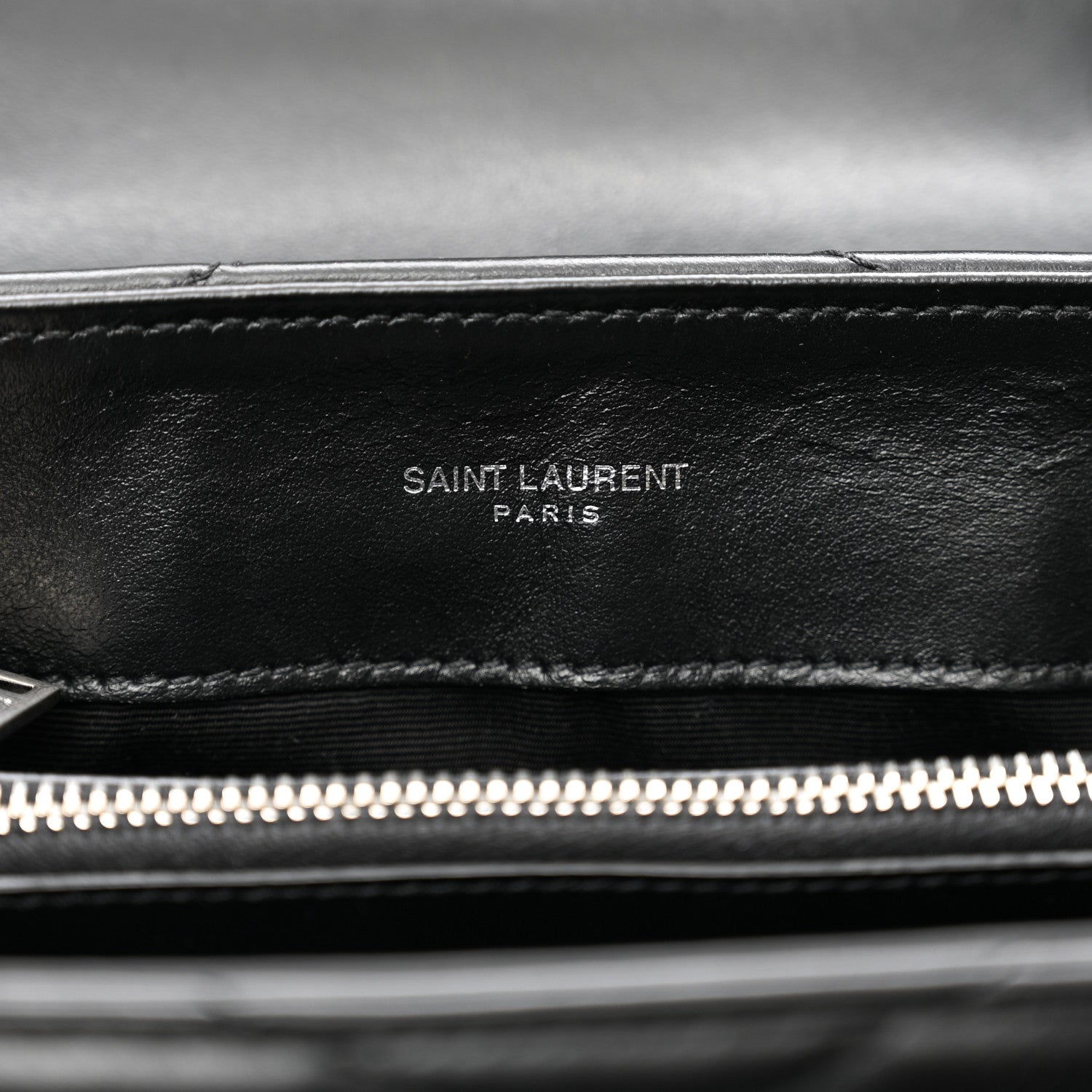 Saint Laurent SAINT LAURENT Calfskin Y Quilted Monogram Small Loulou Chain Satchel Black 7 of 10