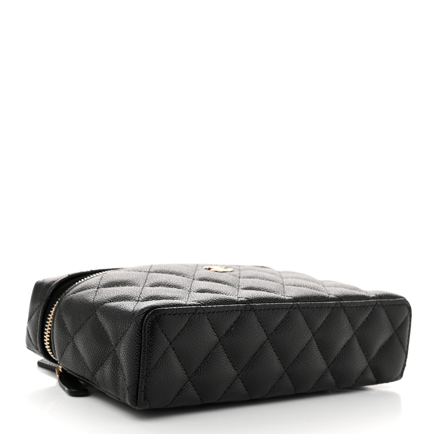 Chanel Caviar Quilted Top Handle Slim Vanity With Chain Black 4 of 11