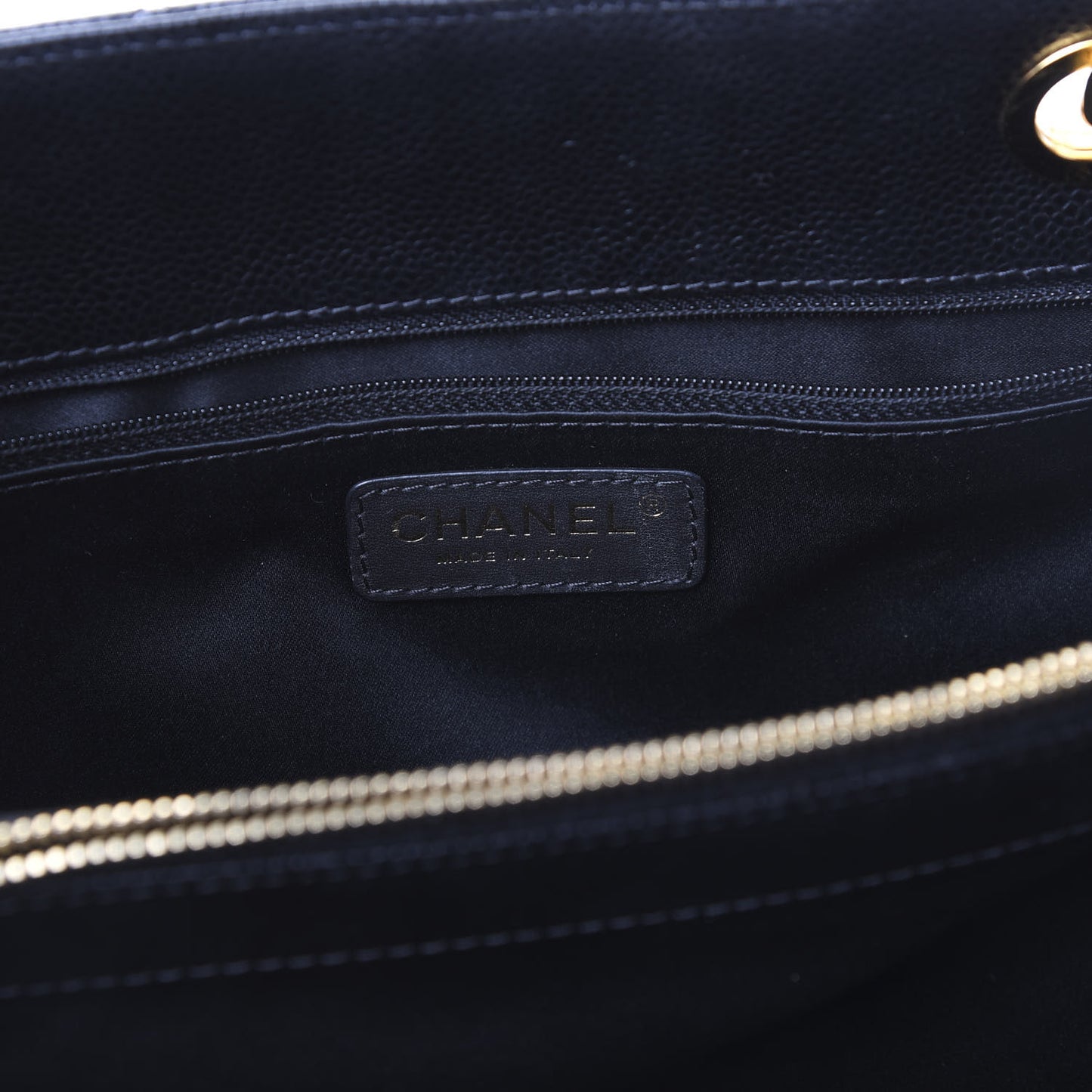 Caviar Quilted Grand Shopping Tote GST Black