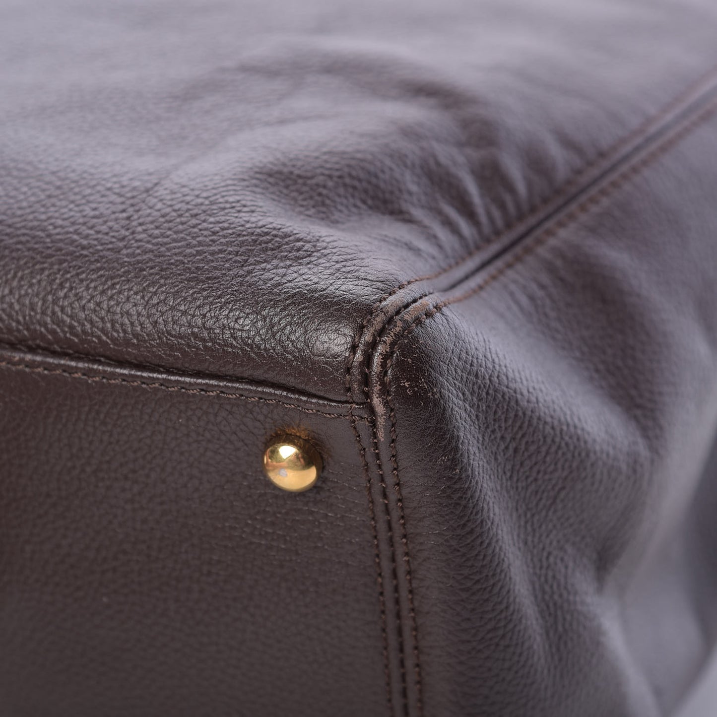 Calfskin Cerf Executive Shopper Tote Brown