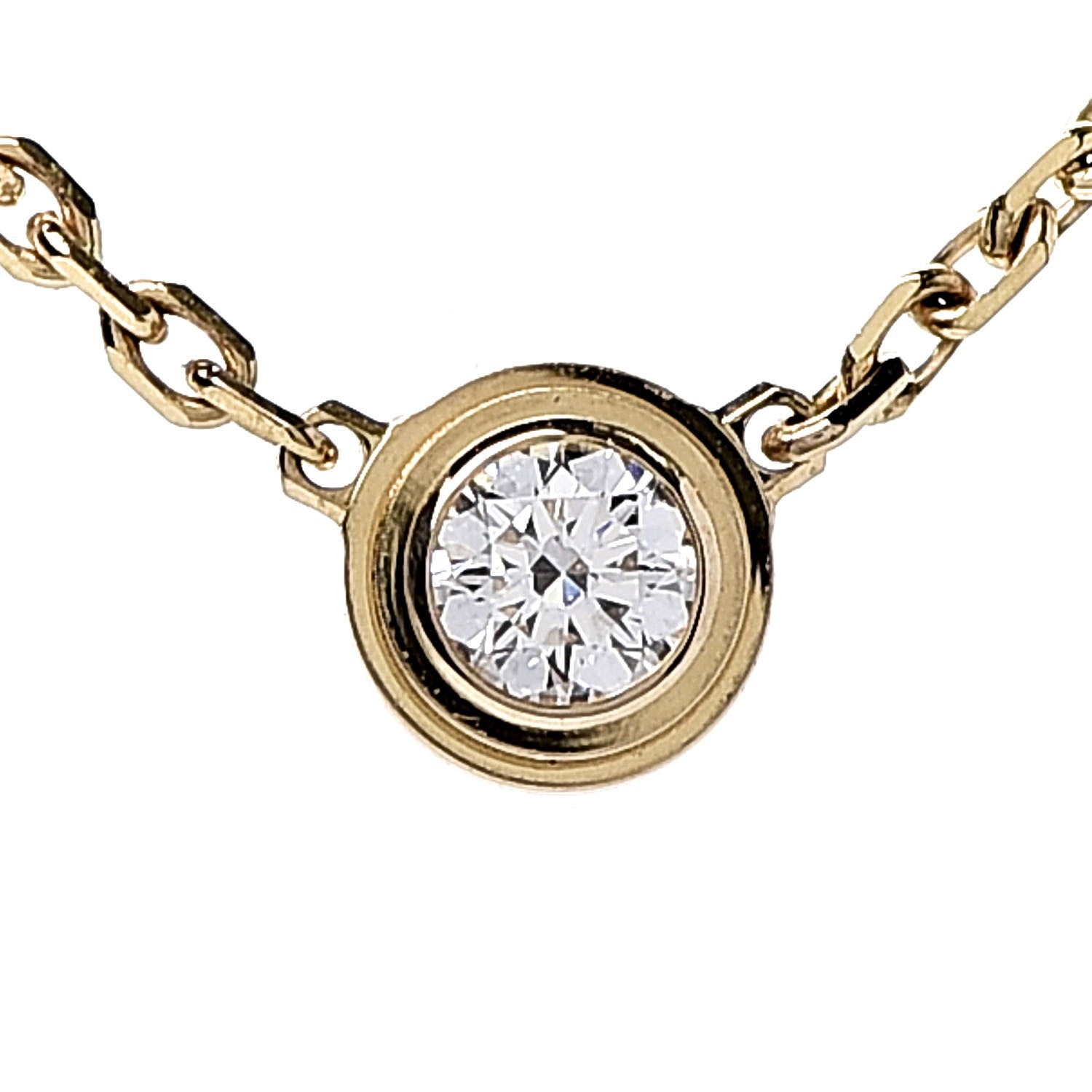 Cartier 18K Yellow Gold Diamond XS D'Amour Pendant Necklace 4 of 6