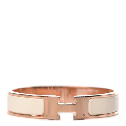Hermes Enamel Narrow Clic Clac H Bracelet PM Craie 1 of 5