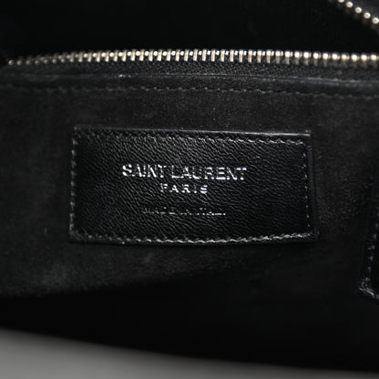 Saint Laurent Calfskin Crocodile Embossed Large Sac De Jour Carryall Black 7 of 9
