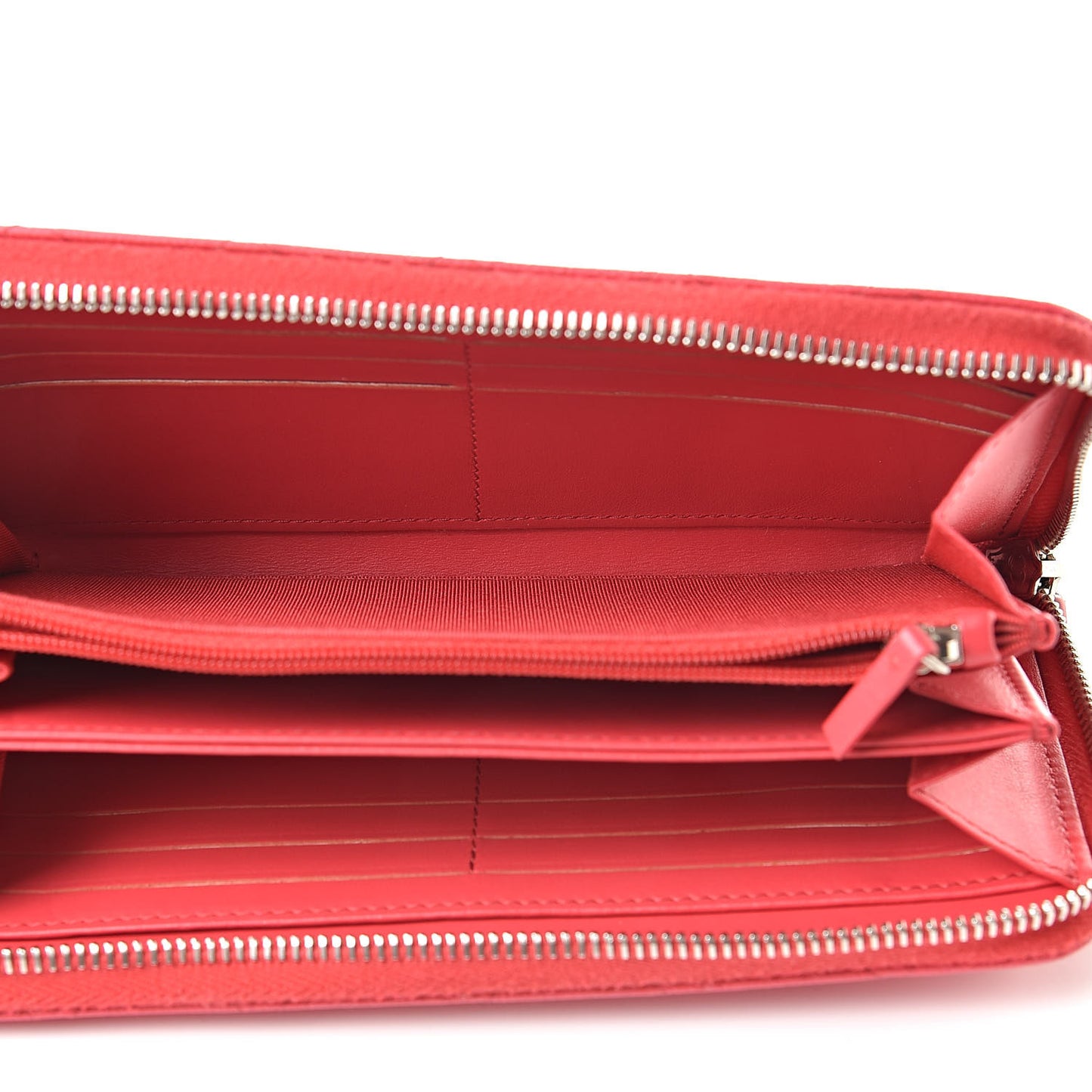Caviar Quilted Large Gusset Zip Around Wallet Pink