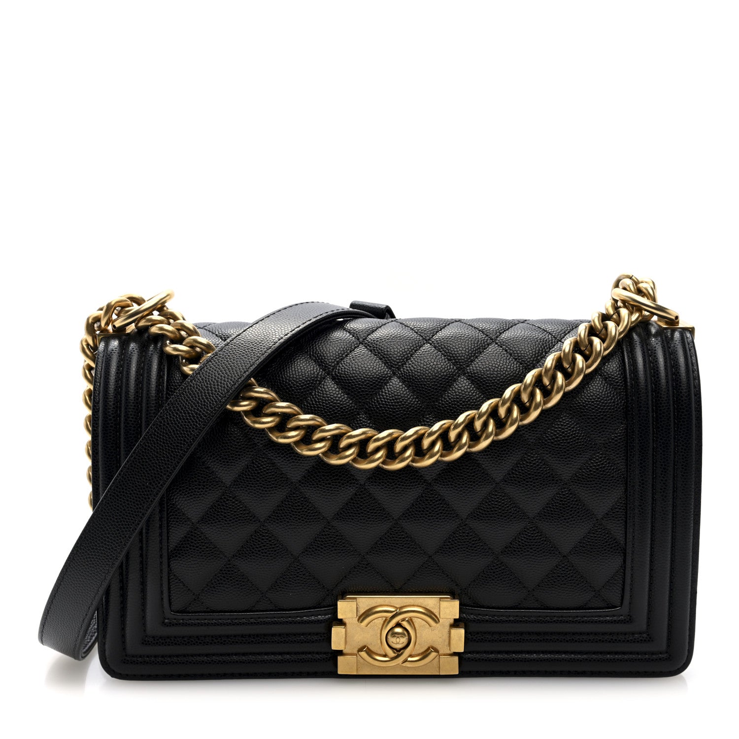 Chanel Caviar Quilted Medium Boy Flap Black 1 of 10