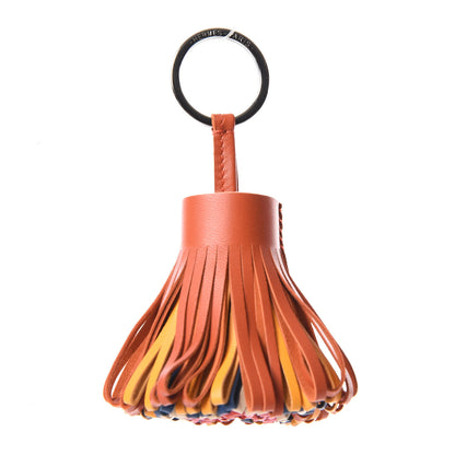Hermes Lambskin Carmen Tassel Key Holder Cornaline Jaune D'Or Bleu Orange Pale Rose Rouge 1 of 4