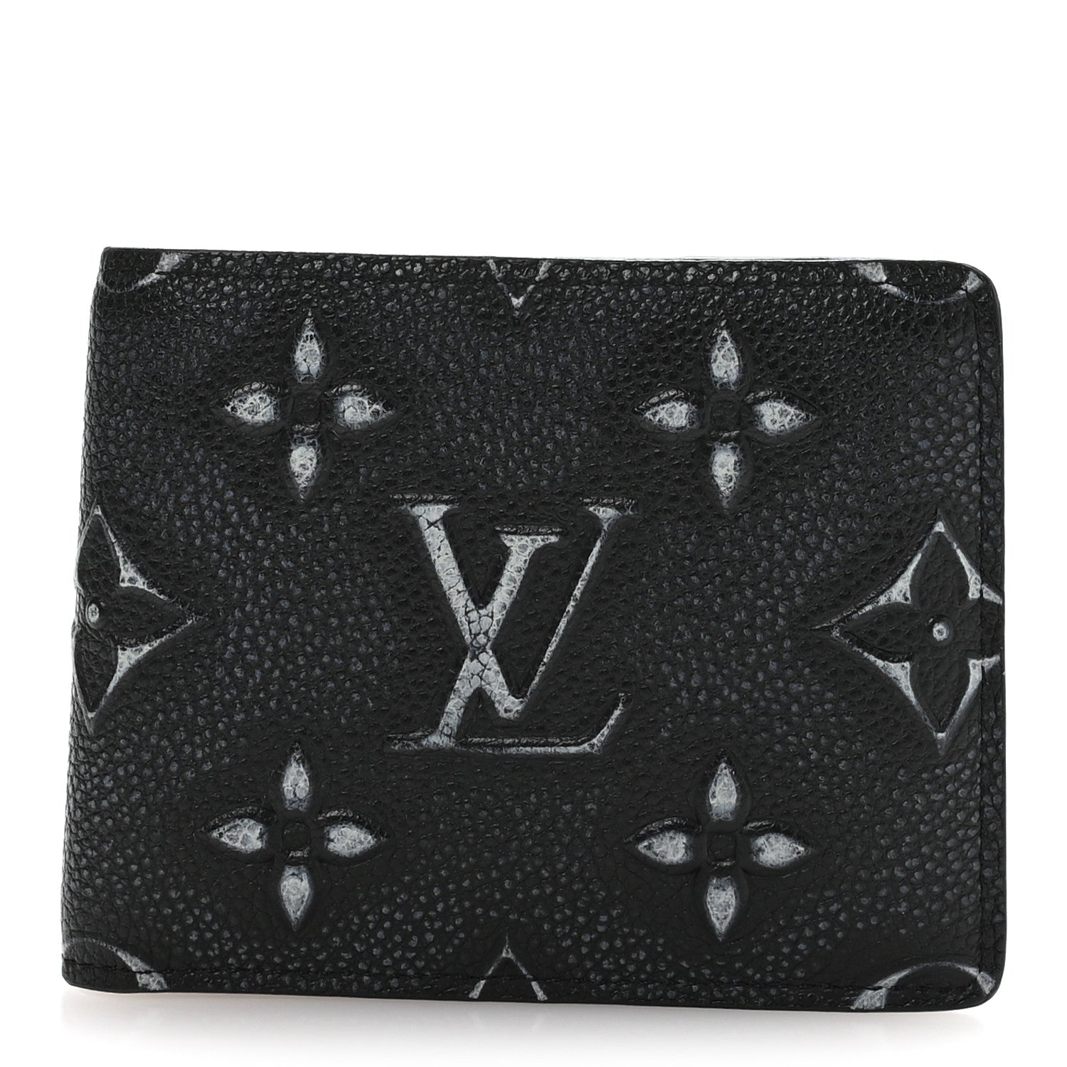 Louis Vuitton Cowhide Faded Monogram Slender Wallet Charcoal 1 of 7