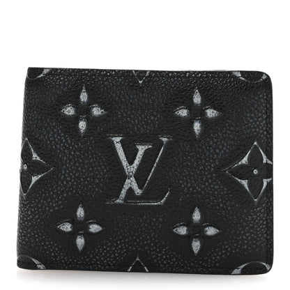 Louis Vuitton Cowhide Faded Monogram Slender Wallet Charcoal 1 of 7