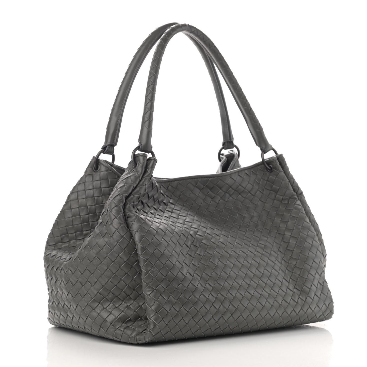 Nappa Intrecciato Parachute Bag Grey
