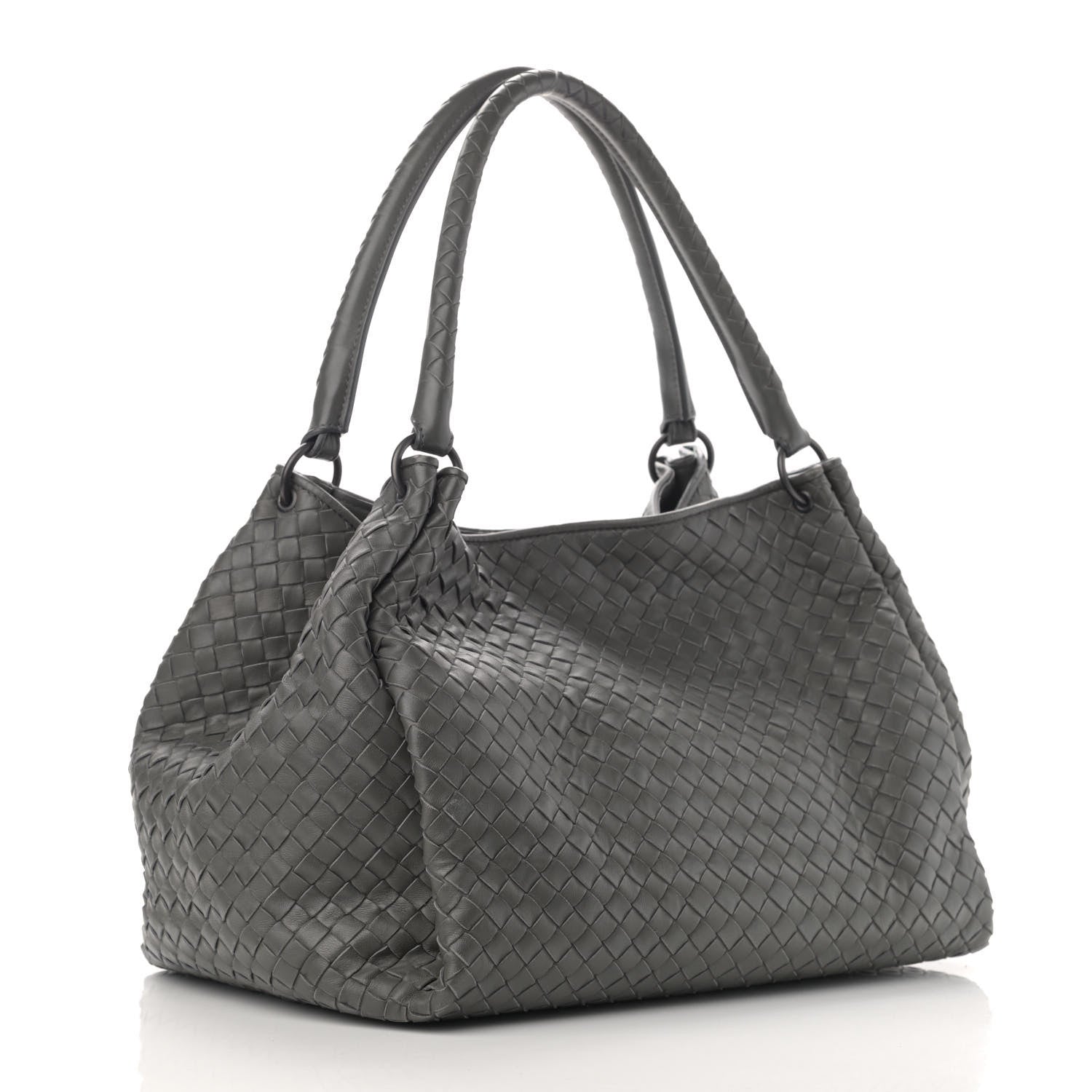 Bottega Veneta Nappa Intrecciato Parachute Bag Grey 3 of 11