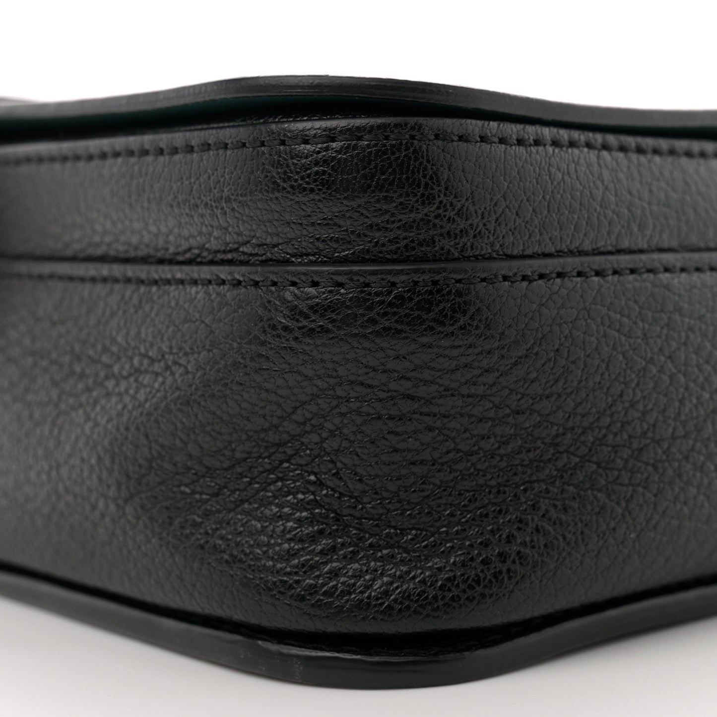 Calfskin Square Satchel Black