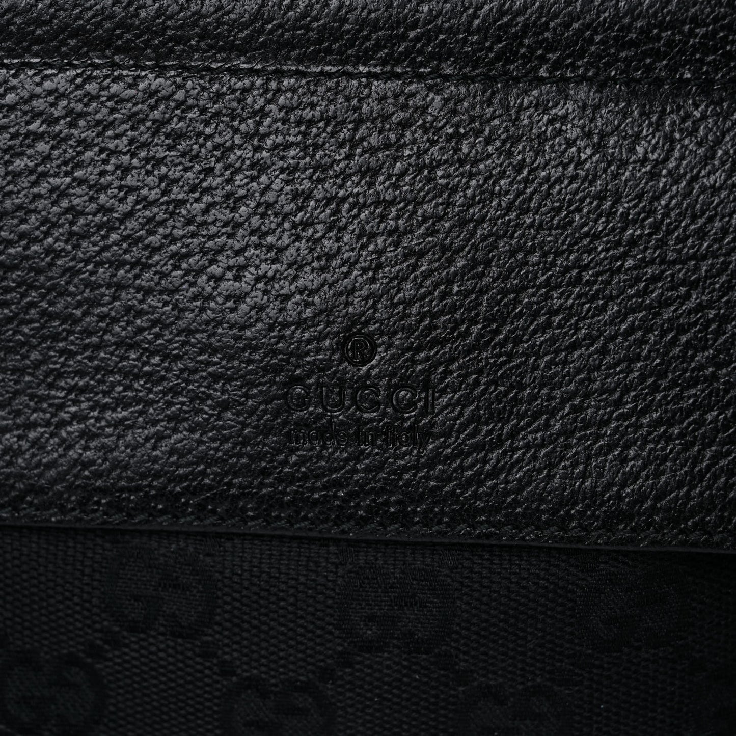 GG Monogram Double Pocket Belt Bag Black