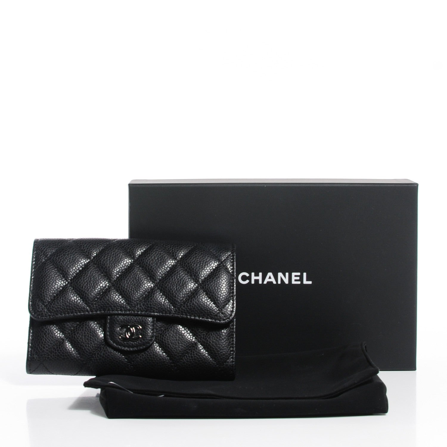 Chanel Caviar Quilted Small Flap Wallet Black 9 of 9