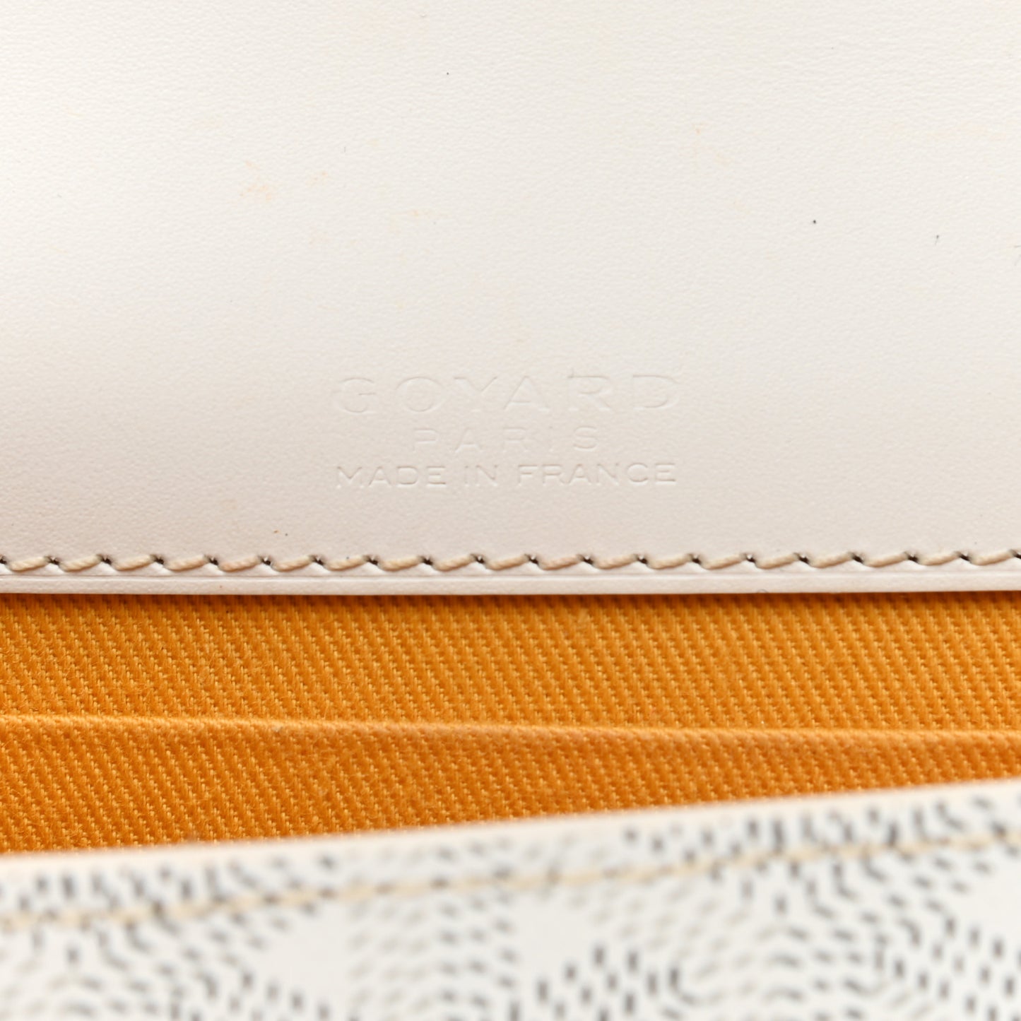 Goyardine Monte Carlo Bois Clutch White