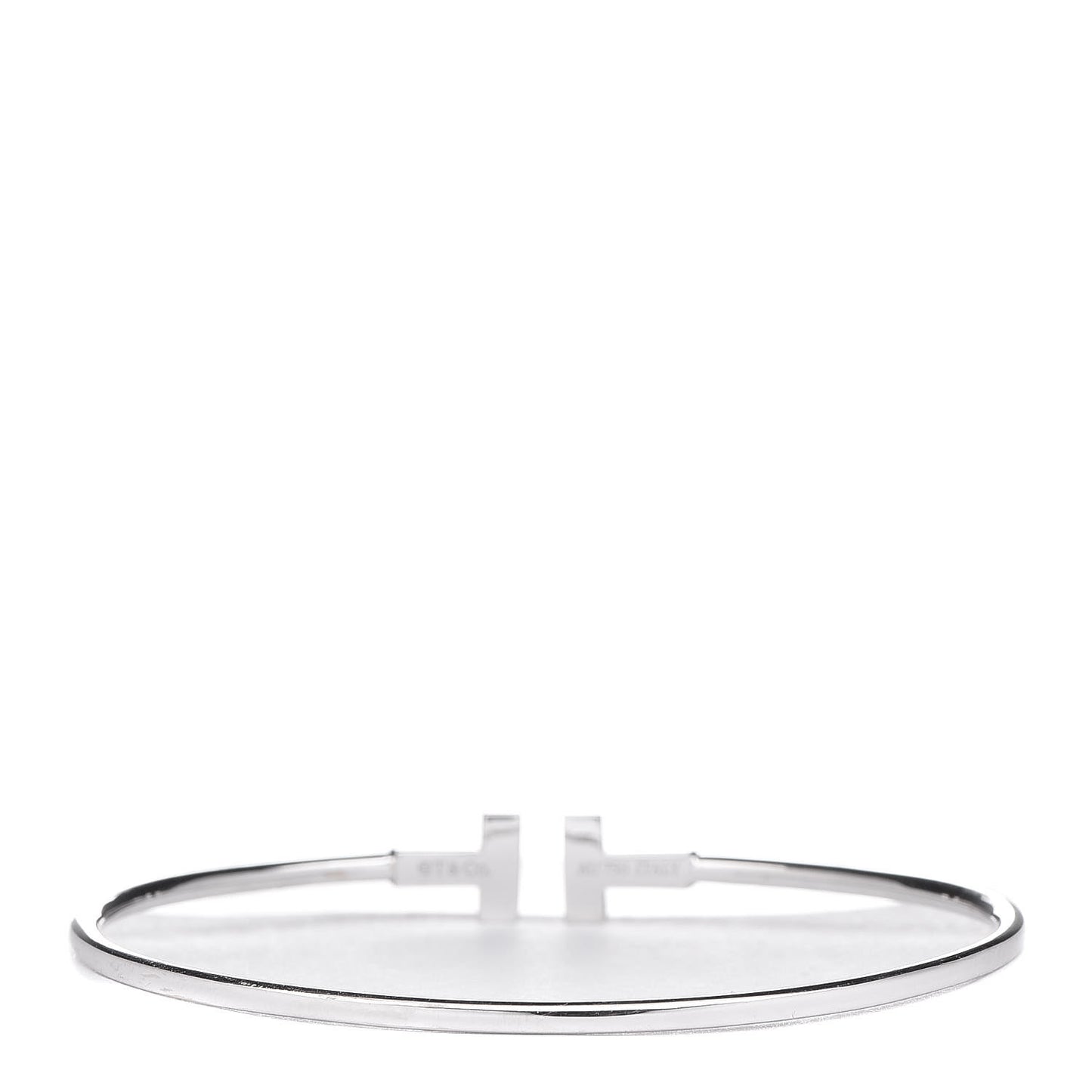 18K White Gold Narrow T Wire Bracelet