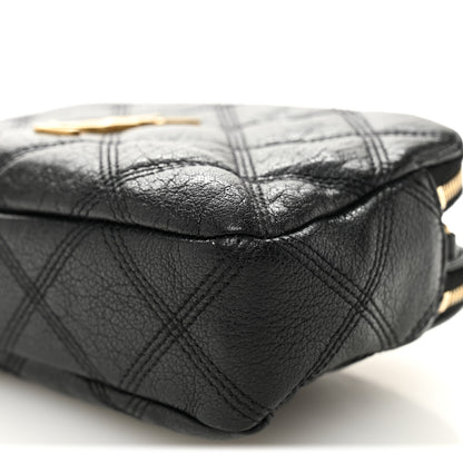 Saint Laurent Grained Lambskin Quilted Mini Becky Double Zip Bag Black 13 of 14
