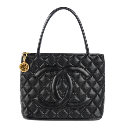 Chanel Caviar Quilted Medallion Tote Black 1 of 9