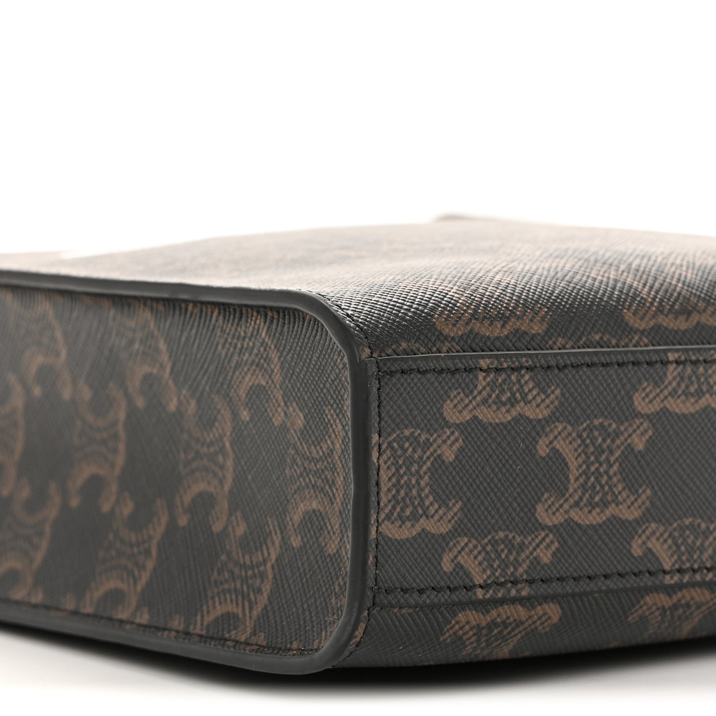 Triomphe Canvas Calfskin Mini Vertical Cabas Tan