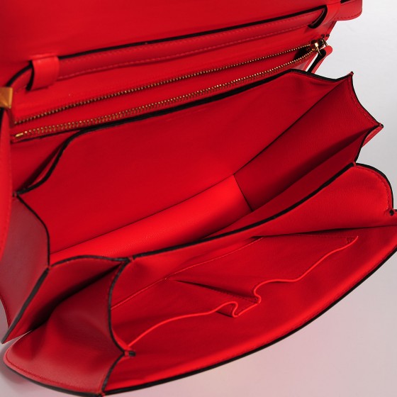 Celine Box Calfskin Medium Classic Box Flap Bag Poppy 5 of 19
