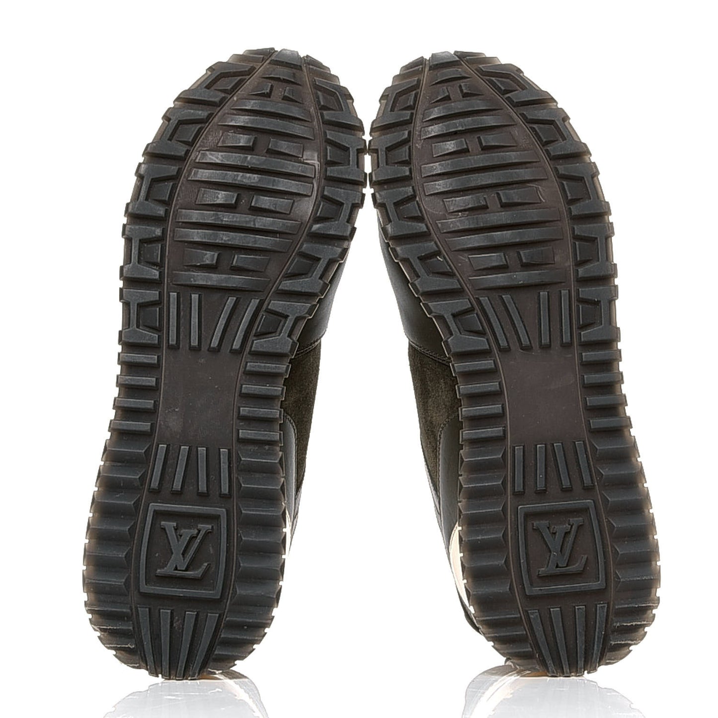 Suede Monogram Run Away Sneakers 38 Green