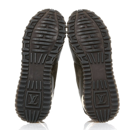 Louis Vuitton Suede Monogram Run Away Sneakers 38 Green 4 of 4