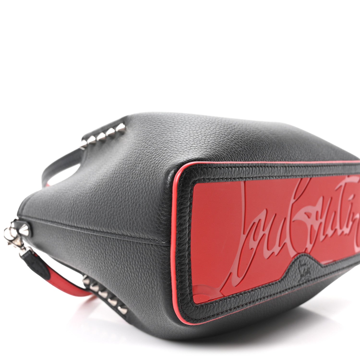 Christian Louboutin Calfskin Spiked Mini Cabarock Shopper Tote