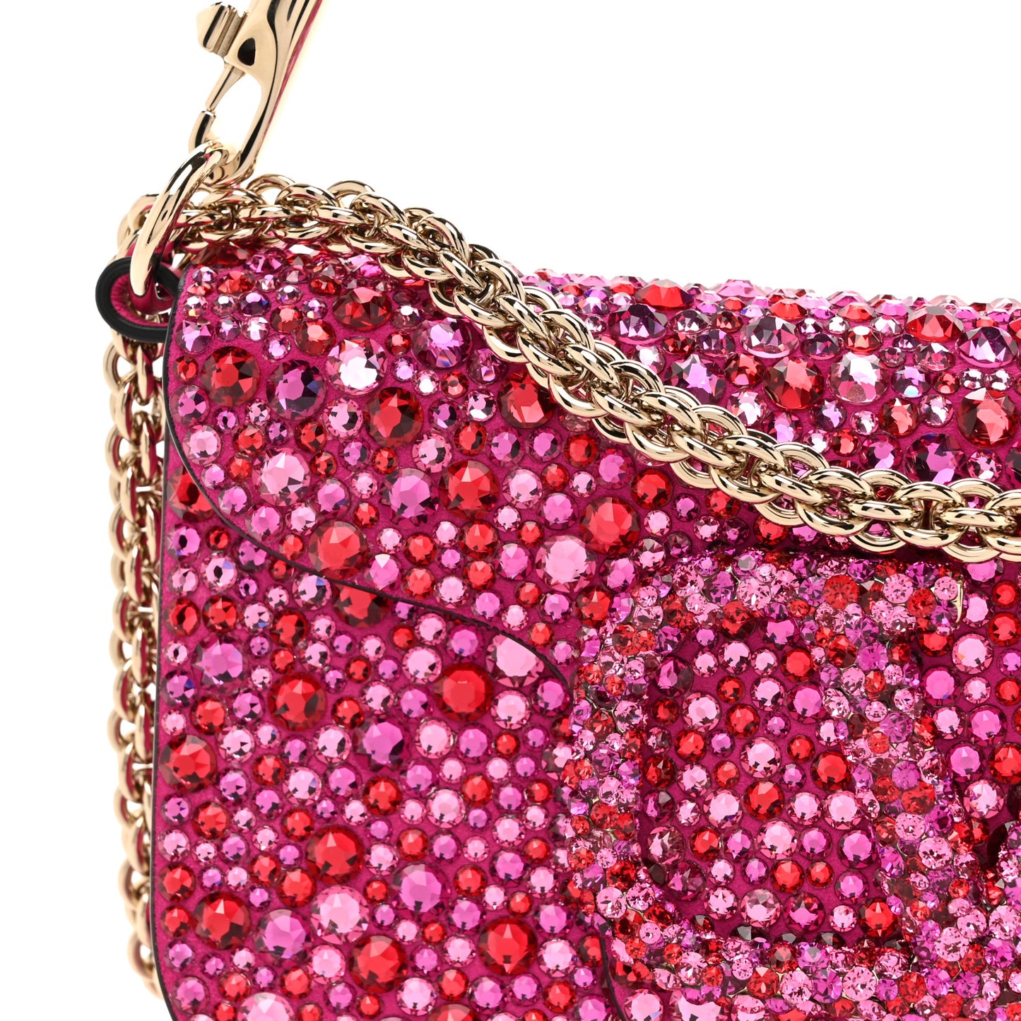 Crystal Vlogo Small Loco Shoulder Bag Pink PP