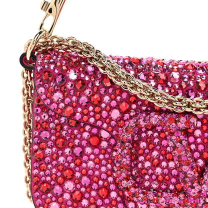 Valentino Garavani Crystal Vlogo Small Loco Shoulder Bag Pink PP 7 of 10