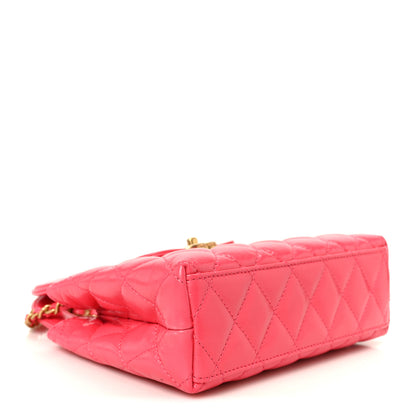Chanel Shiny Aged Calfskin Quilted Nano Kelly Shopper Fuchsia 4 of 11