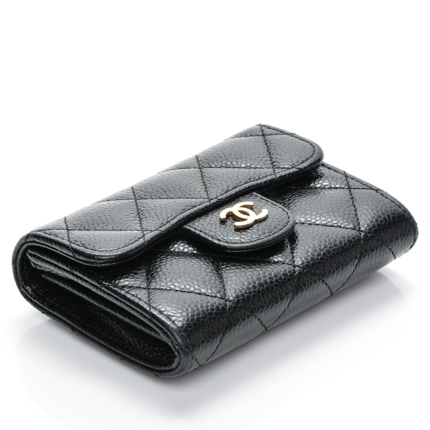 Chanel Caviar Quilted Flap Card Holder Black 4 of 8