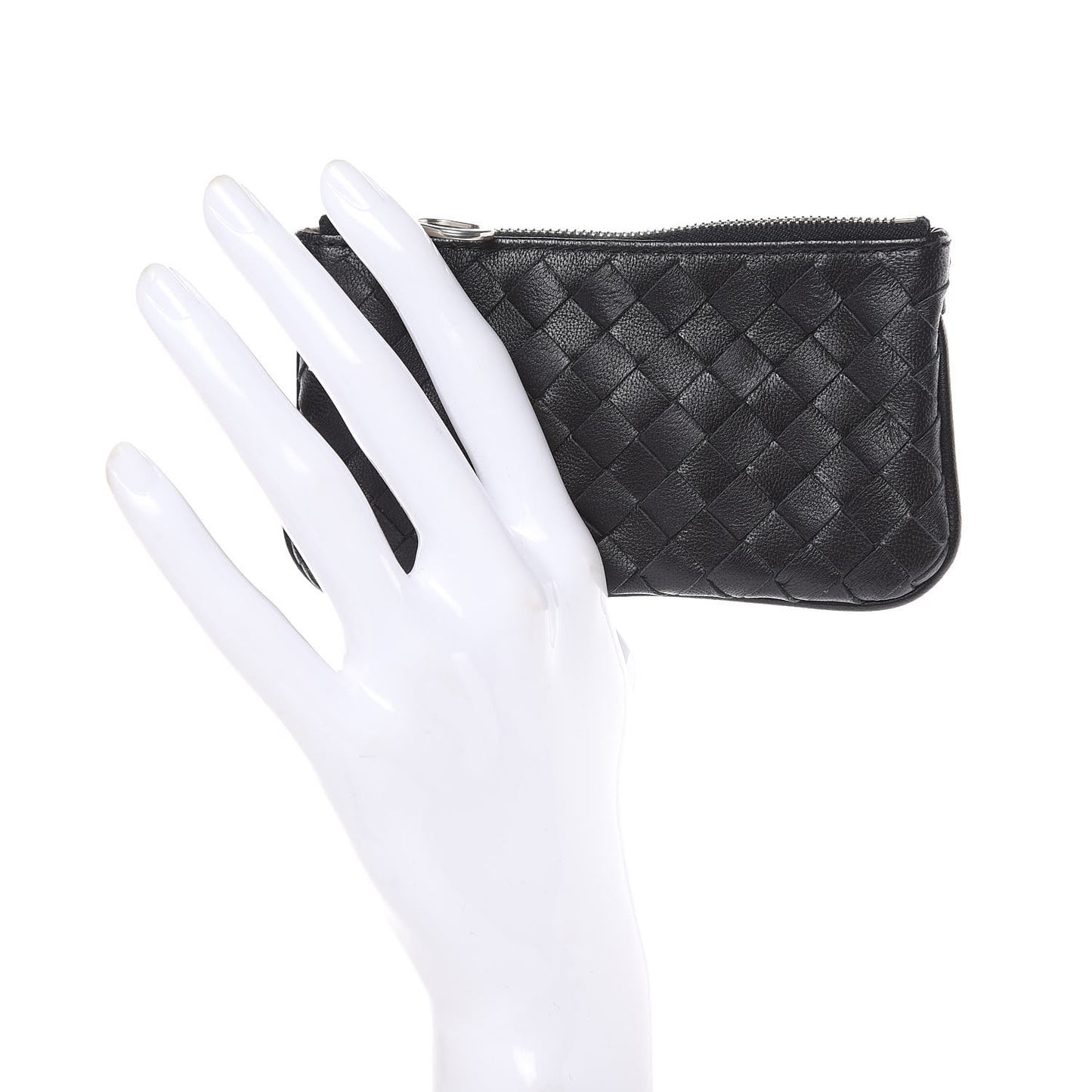 Nappa Intrecciato Key Case Black