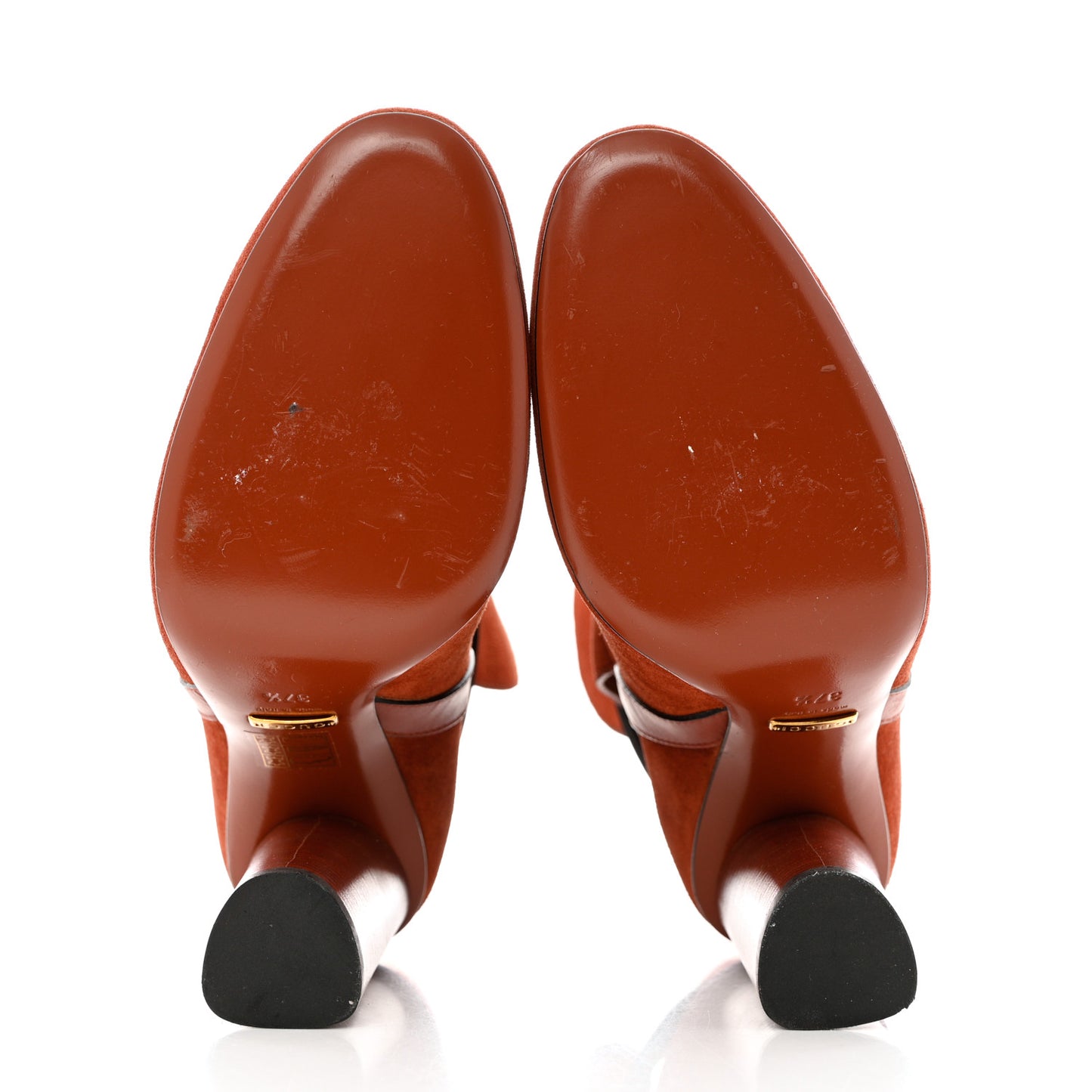 Suede Abigail Ankle Boots 37.5 Red