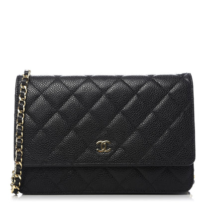 Chanel Caviar Quilted Wallet On Chain WOC Black 1 of 10