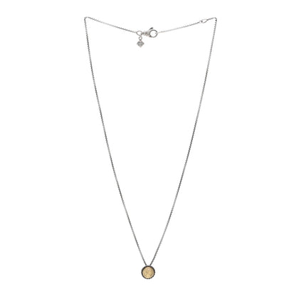 David Yurman Sterling Silver 18K Yellow Gold 8mm Petite Chatelaine Pendant Necklace 3 of 4