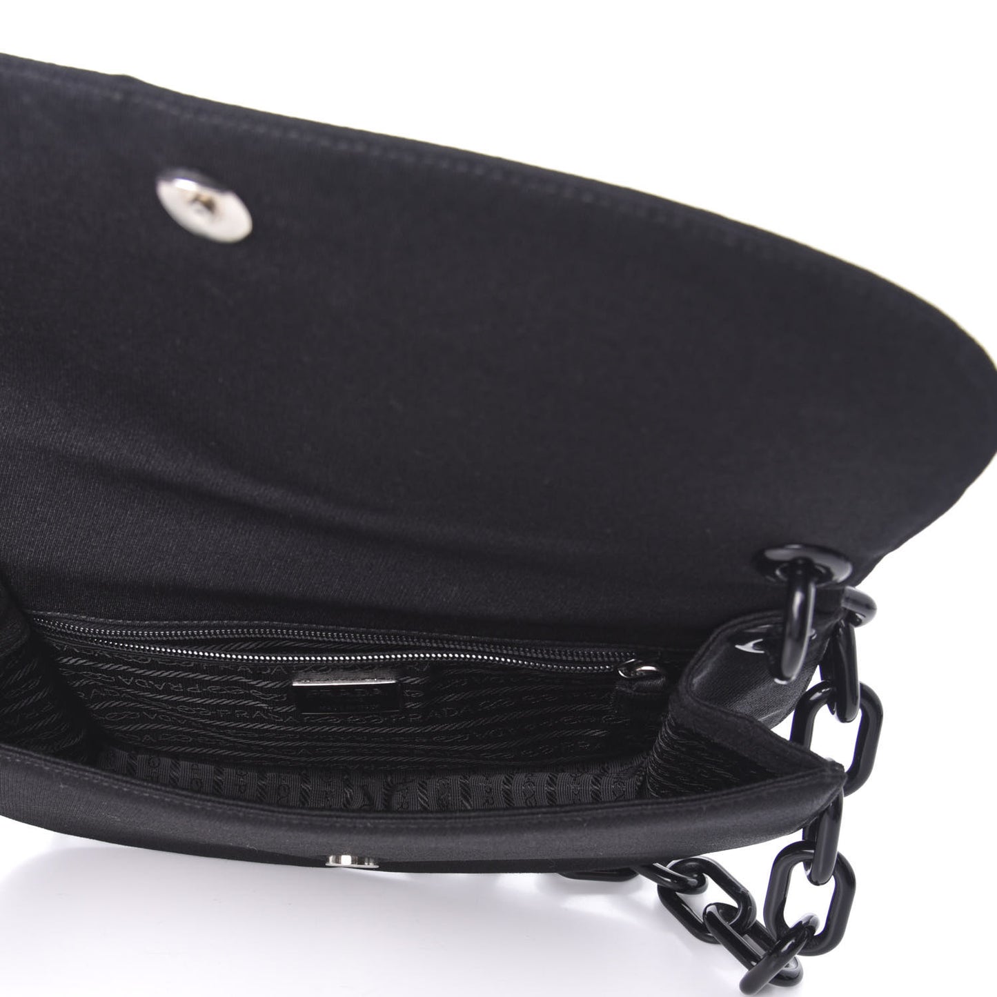 Tessuto Nylon Swing Chain Shoulder Bag Black