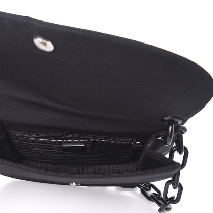 Prada Tessuto Nylon Swing Chain Shoulder Bag Black 4 of 8